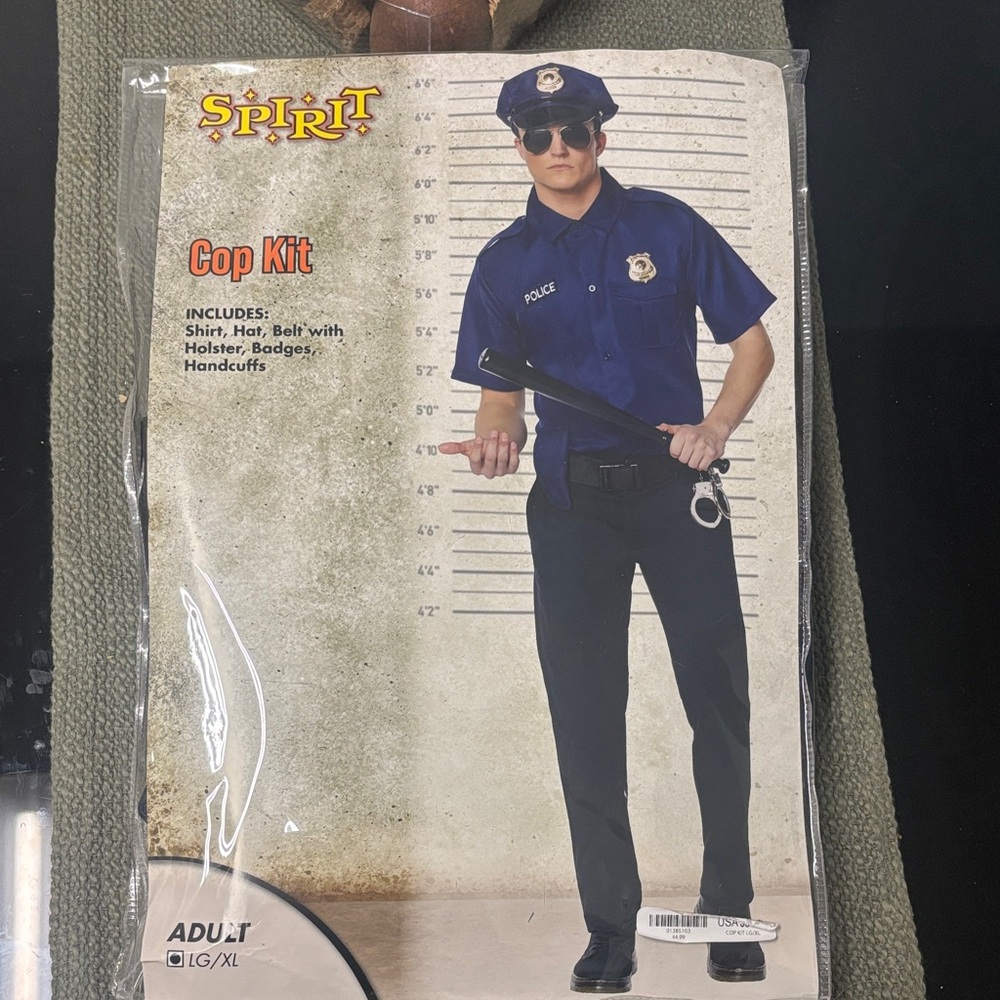 Spirit Police Officer Costume Set - Blue and Black